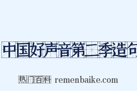 中国好声音第二季造句是什么意思的图片
